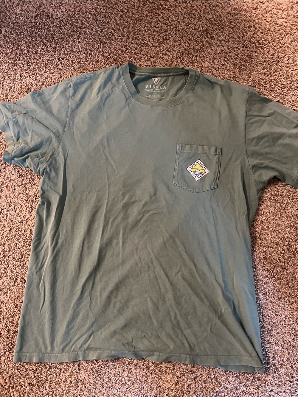 VISSLA Short-Sleeve Pocket Tee 100% Cotton
